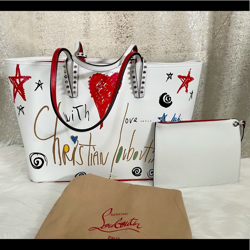 Christian Louboutin Limited Edition Cabata White Tote
